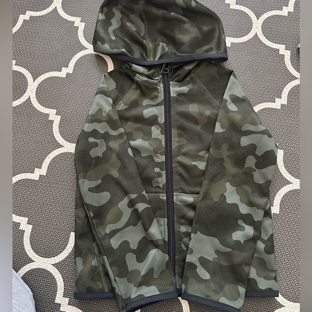 Lands' End Green Camouflage Hoodie